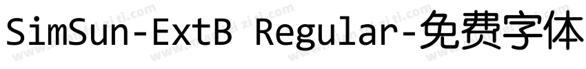 SimSun-ExtB Regular字体转换